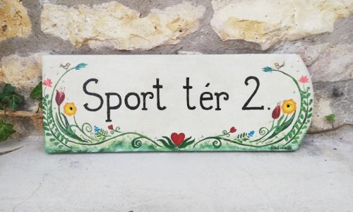piktorella madárkás utcatábla uv és fagyálló kézműves portéka